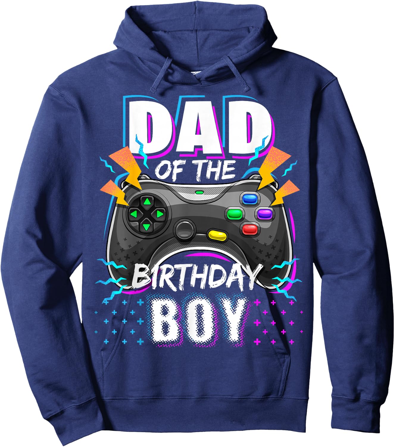 Dad of the Birthday Boy Matching Video Gamer Birthday Party Hoodie - Hoodie | Navy