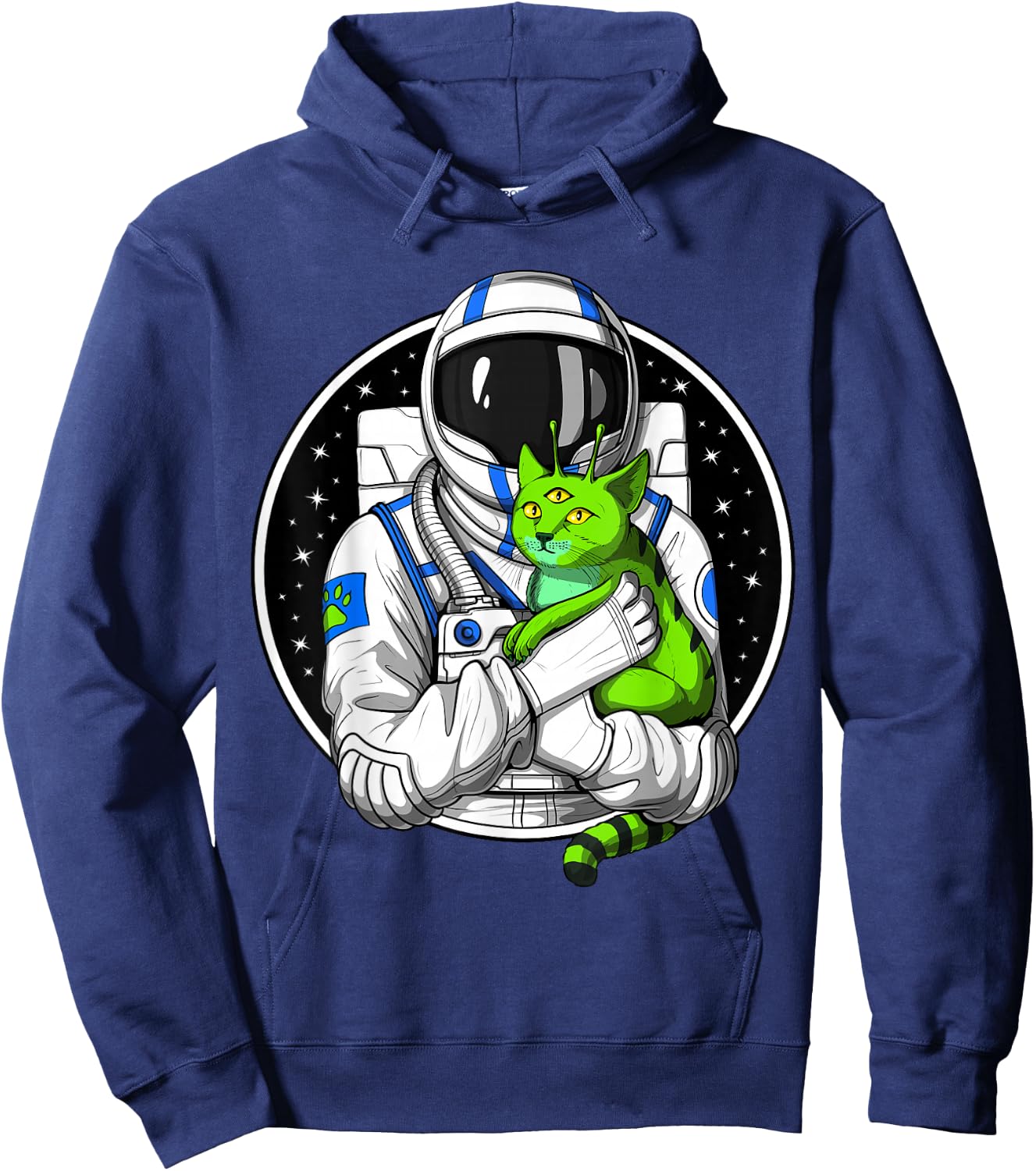 Astronaut Cat Space Alien Funny Astronaut Hoodie - Hoodie | Navy