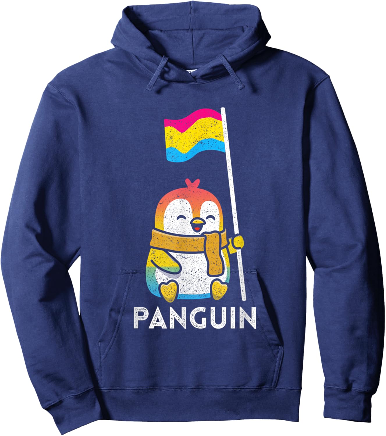 Pansexual Flag Pan Pride Penguin Gift Pansexual Hoodie - Hoodie | Navy