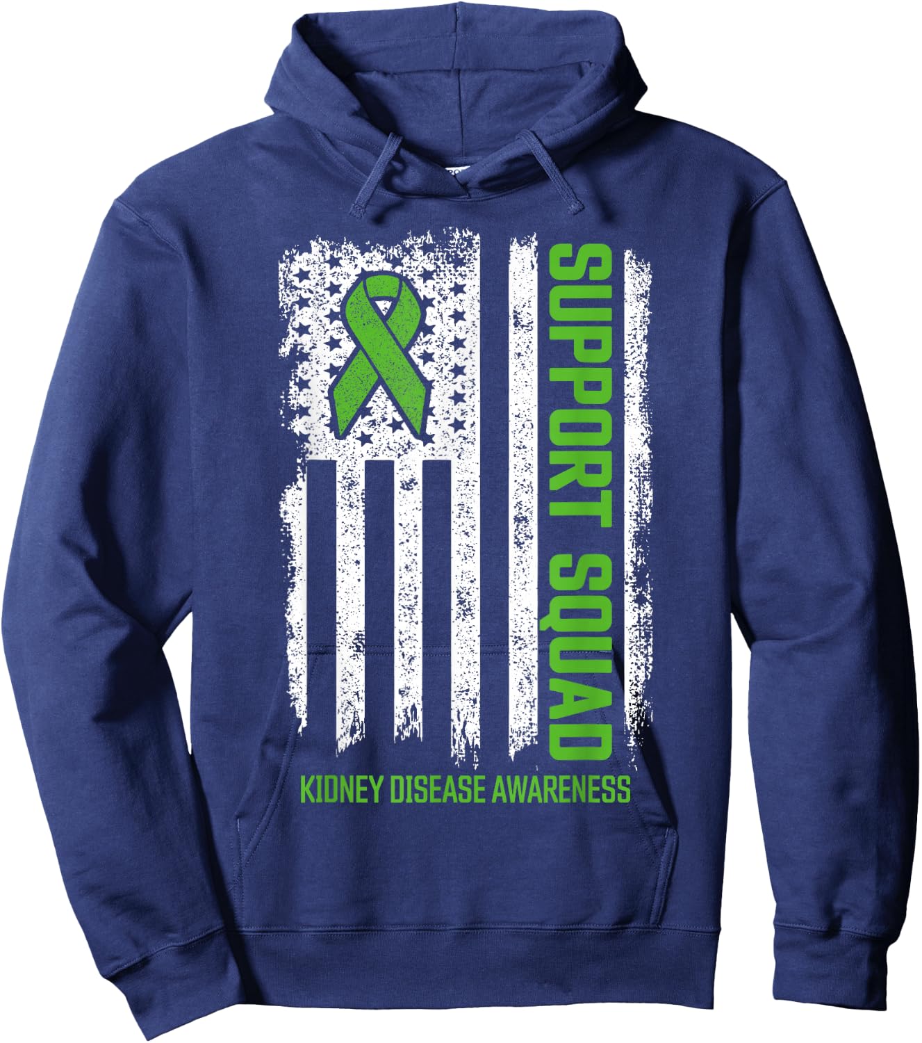 Kidney Disease Shirts Support Squad Kidney Disease Awareness Hoodie - Hoodie | Navy