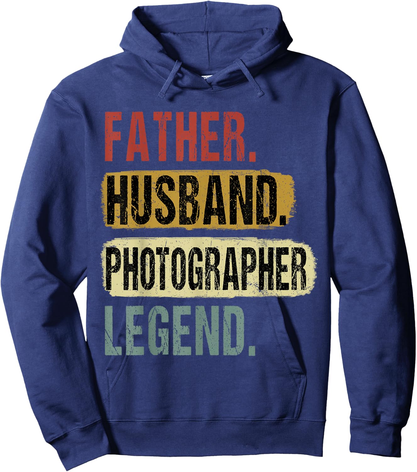 Father Husband Photographer Legend Vintage Dad Father's Day Hoodie - Hoodie | Navy
