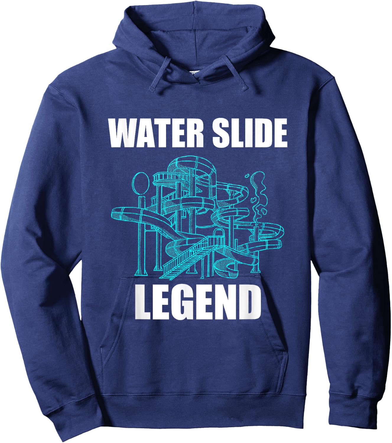 Water Slide Legend Water Slide Lover Aqua Park Swimming Hoodie - Hoodie | Navy
