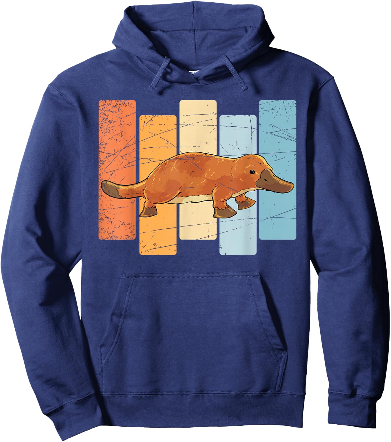 Outback Zoo Animal Lover Cute Platypus Retro Australia Hoodie - Hoodie | Navy