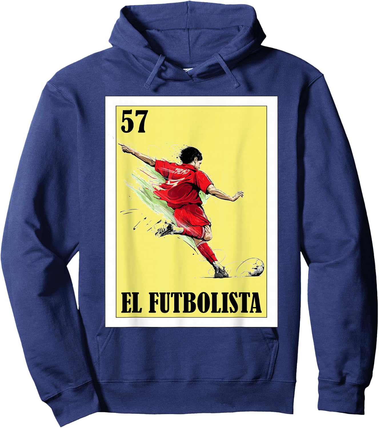 Funny Mexican Soccer Design - El Futbolista Hoodie - Hoodie | Navy