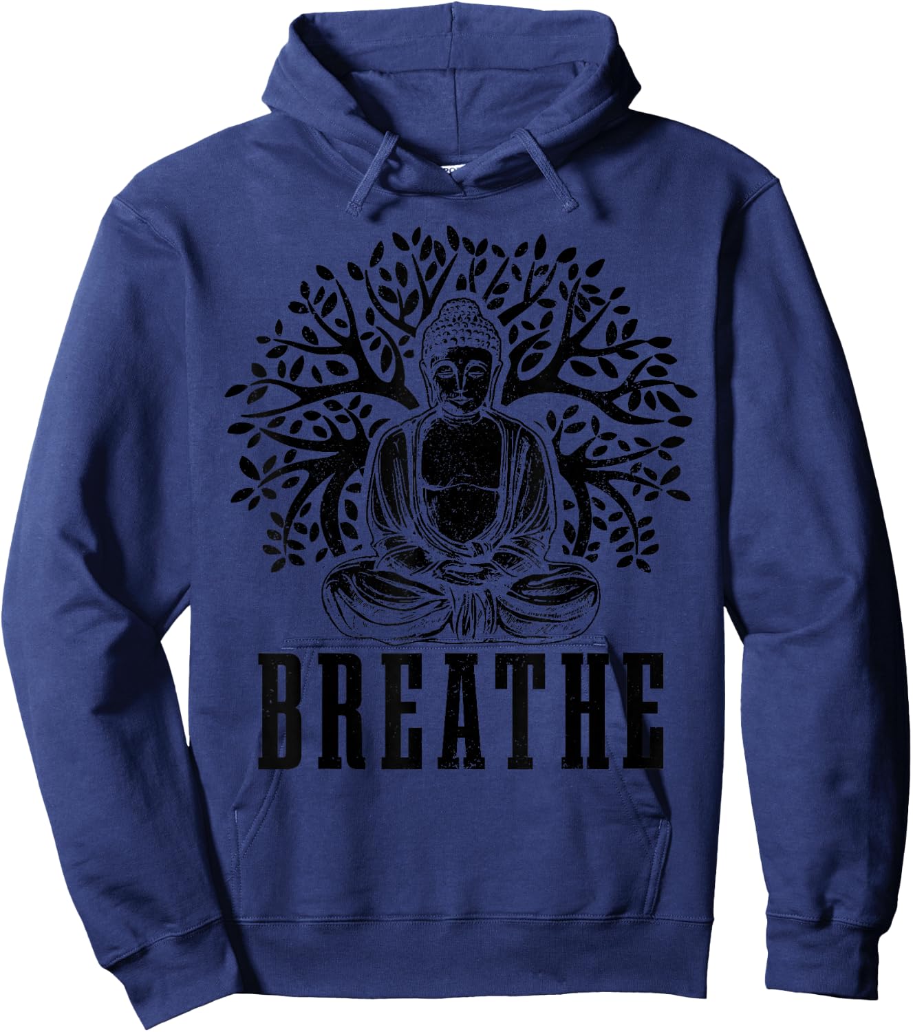 Buddha Meditation Breathe Yoga Zen Buddhism Yogi Buddhist Hoodie - Hoodie | Navy