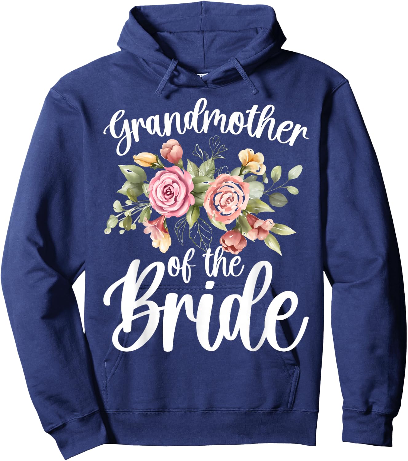 Grandmother Of The Bride Flowers Grandma Of The Bride Hoodie - Hoodie | Navy