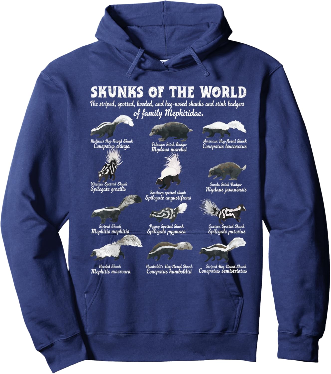Skunk Tail Skunks Of The World Mephitidae Skunk Whisperer Hoodie - Hoodie | Navy