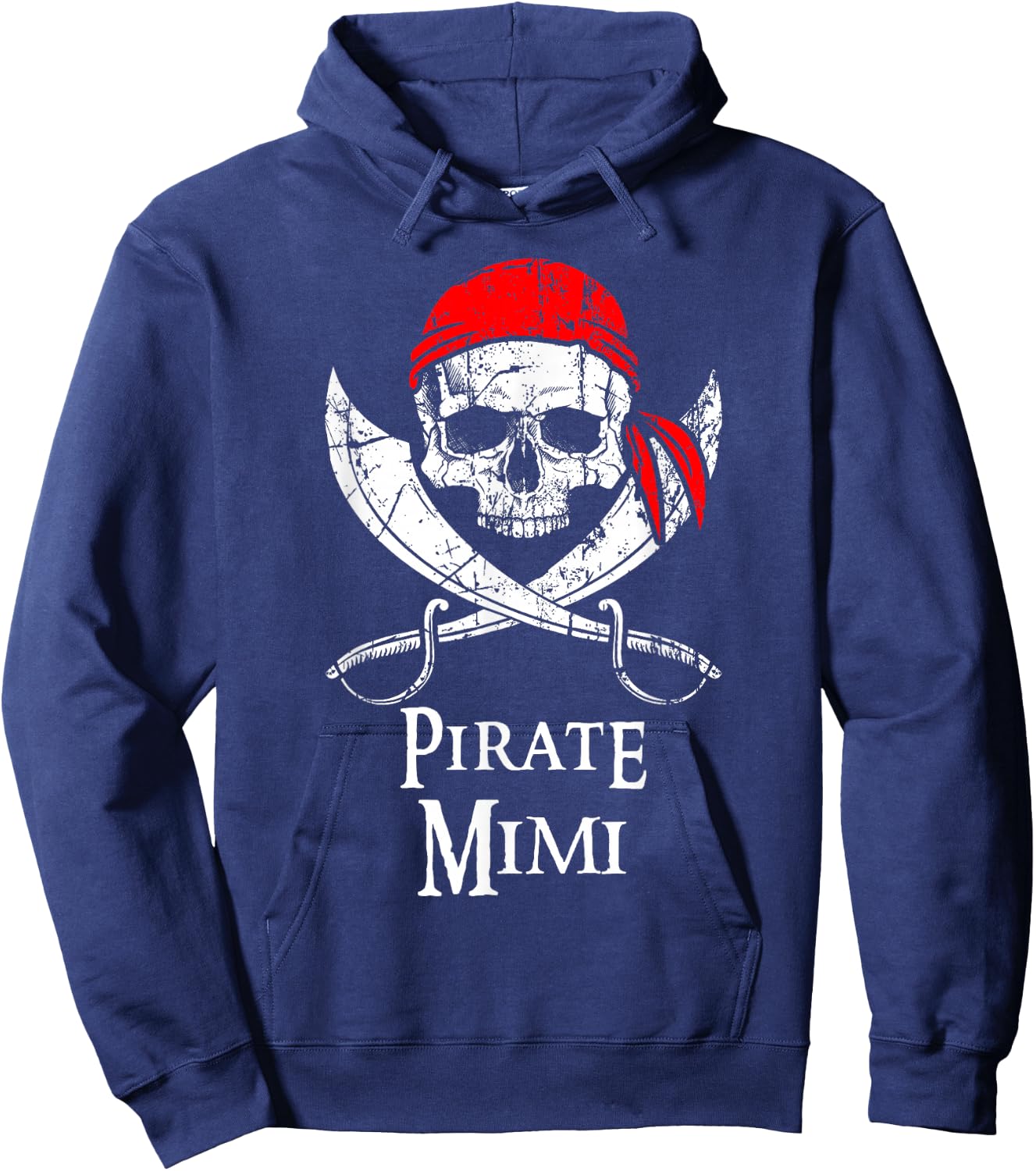 Pirate Mimi Skull And Crossbones Flag Hoodie - Hoodie | Navy