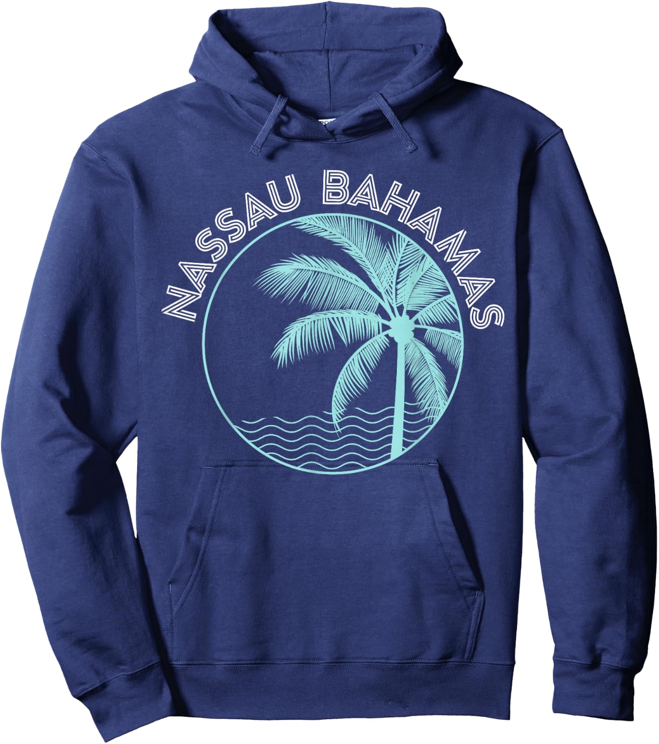 Nassau Bahamas Vintage Printed Sunset Hoodie - Hoodie | Navy
