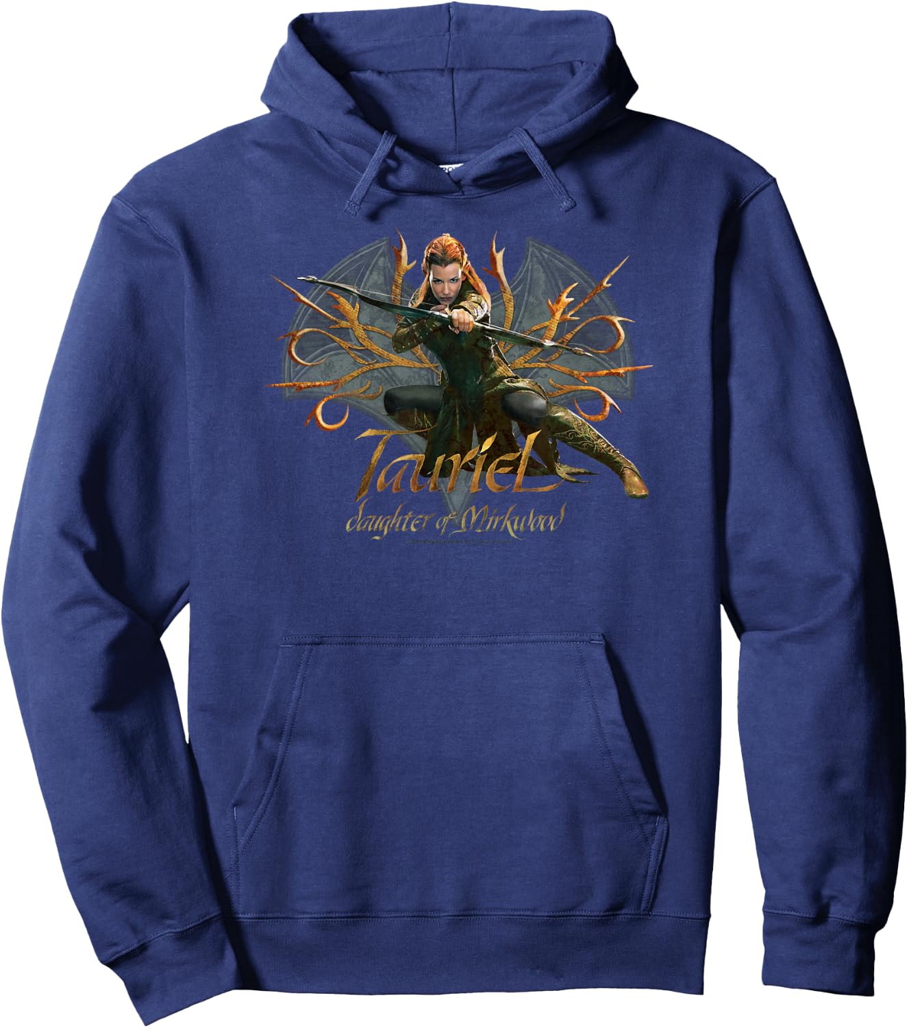 Warner Bros. Hobbit Tauriel -Adults & Kids Green Cotton Blend Hoodie - Hoodie | Navy