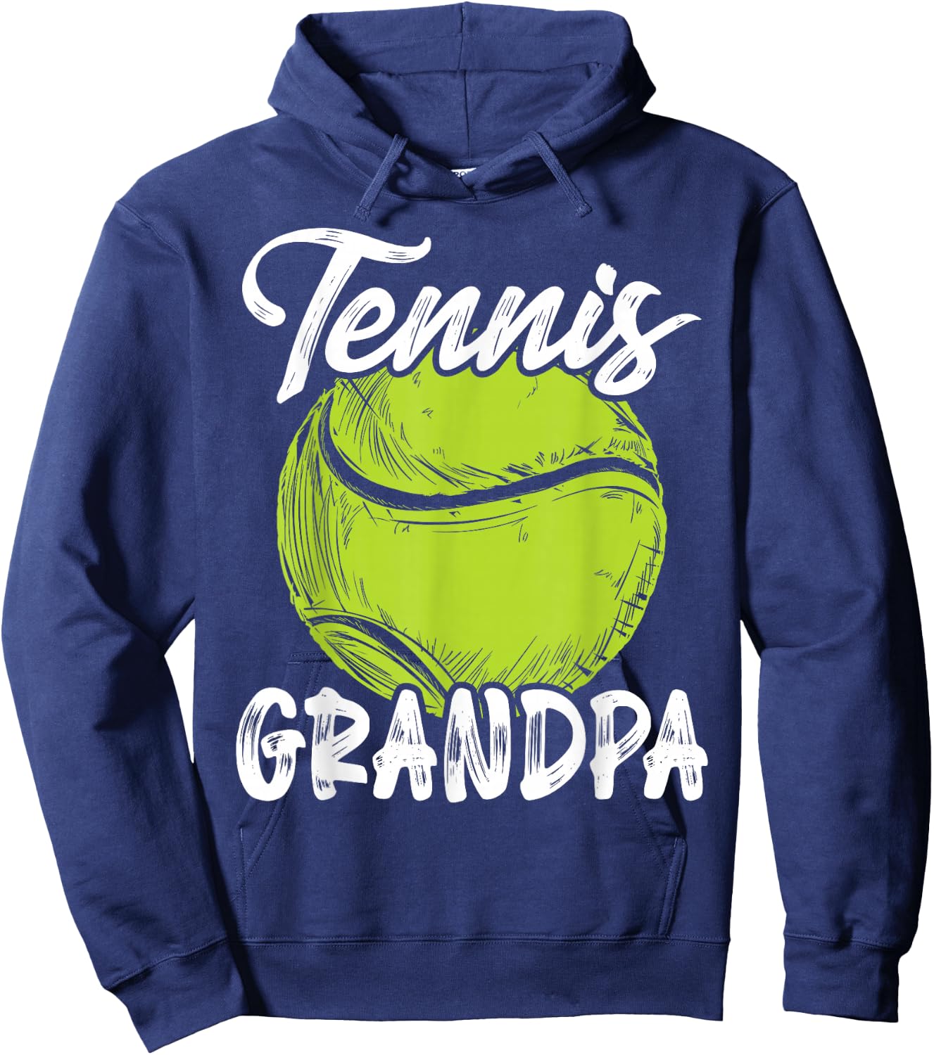 Tennis Grandpa Men Family Matching Set Tennis Ball Player Hoodie - Hoodie | Navy