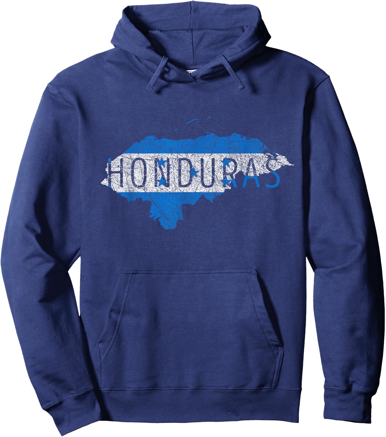 Honduran Map and Flag Souvenir - Distressed Honduras Hoodie - Hoodie | Navy