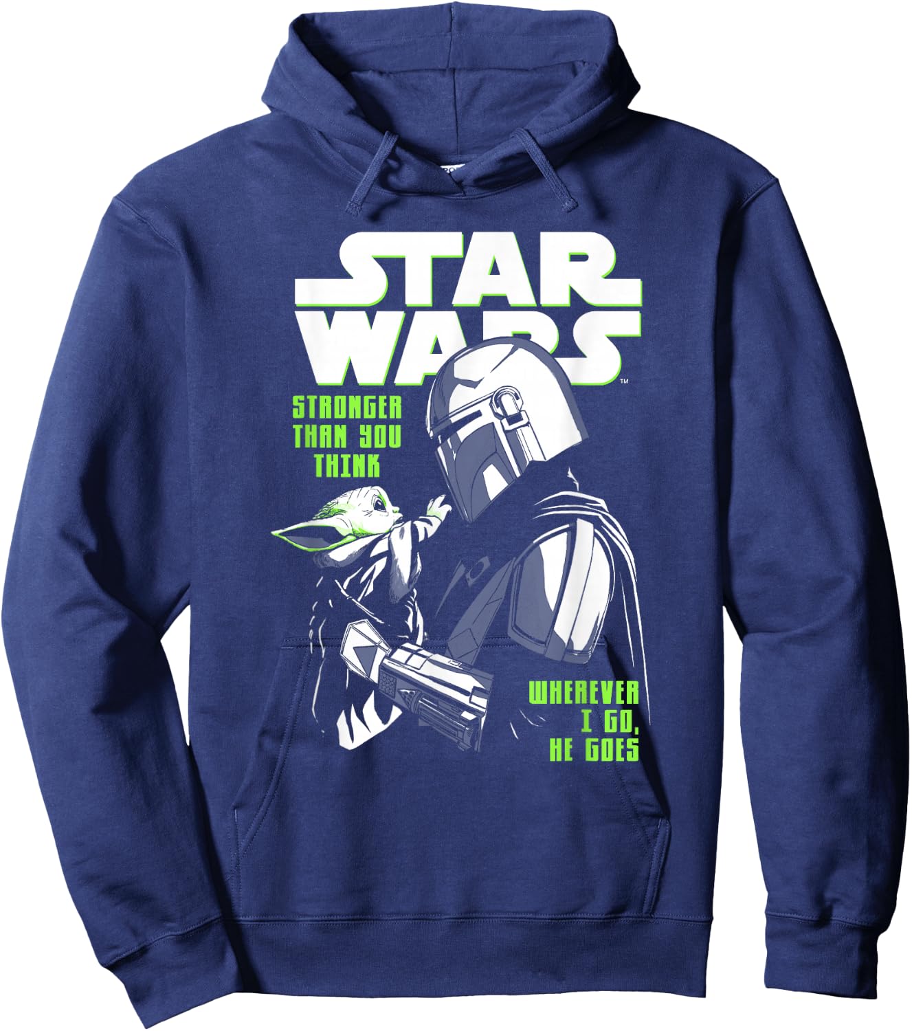 Star Wars: The Mandalorian Stronger Than You Think BFF's Hoodie - Hoodie | Navy