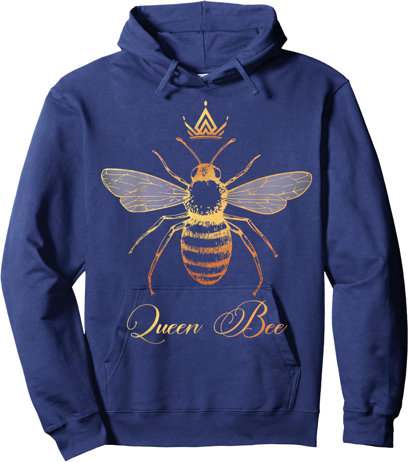 Queen Crown Bee Beekeeping Honey Lover Keeper Women Gift Hoodie - Hoodie | Navy