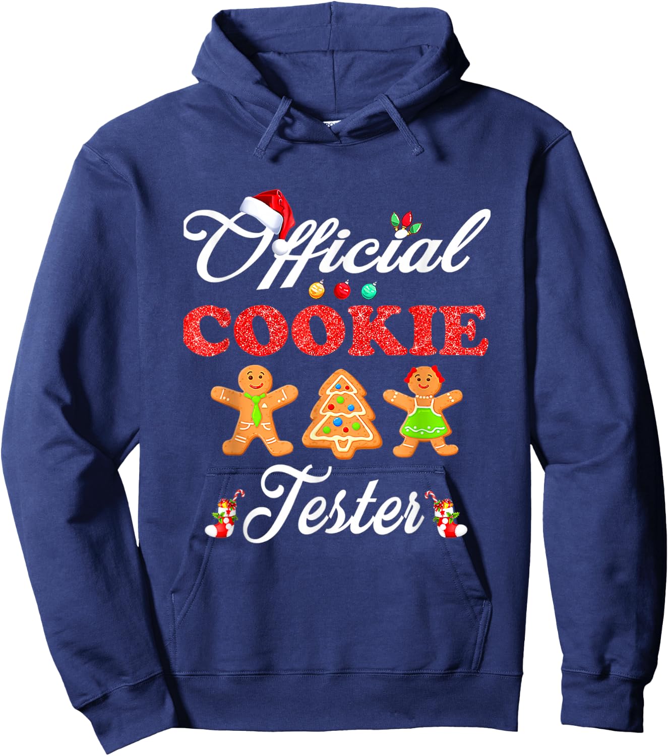 Official Taste Tester Gingerbread Christmas Cookie Baking Hoodie - Hoodie | Navy
