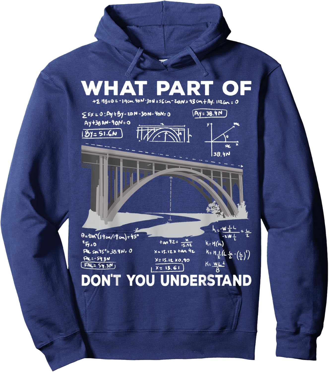 What Part Of Dont You Understand Construction Civil Engineer Hoodie - Hoodie | Navy