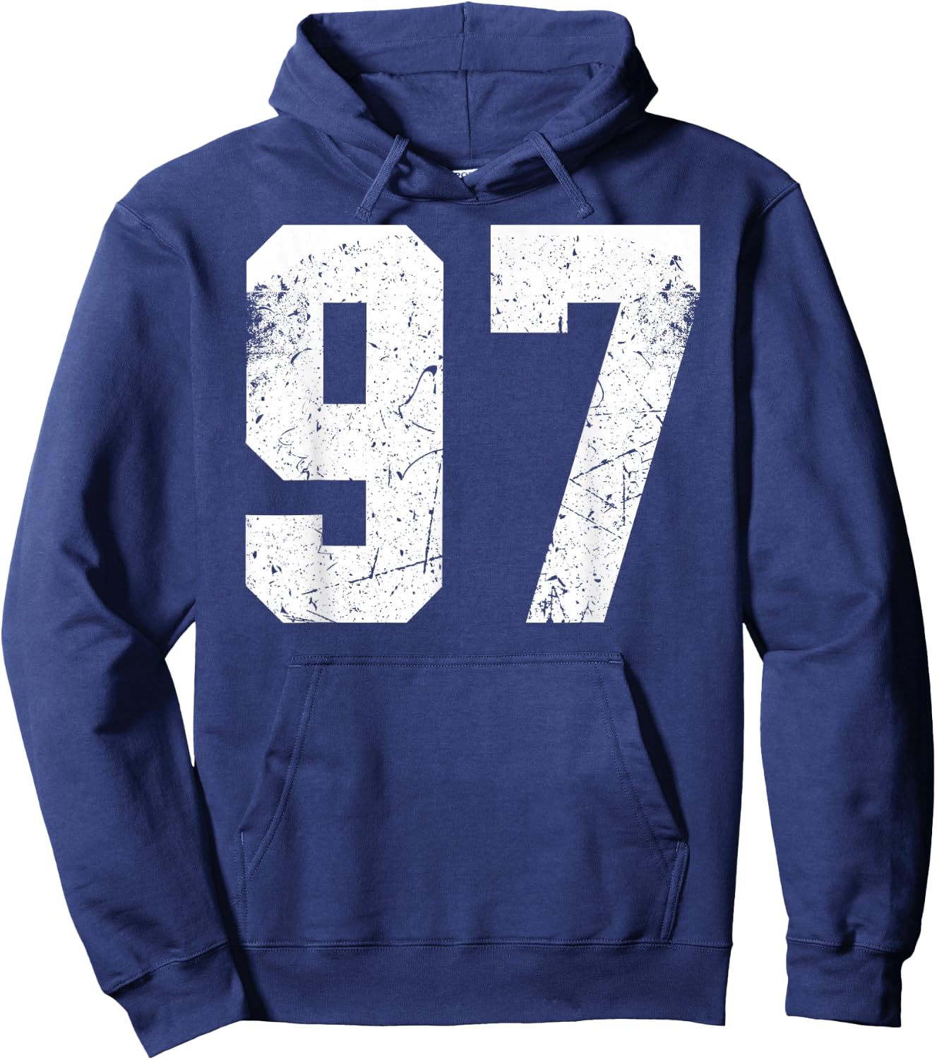 Number 52 Blue Sports Team Hoodie - Hoodie | Navy
