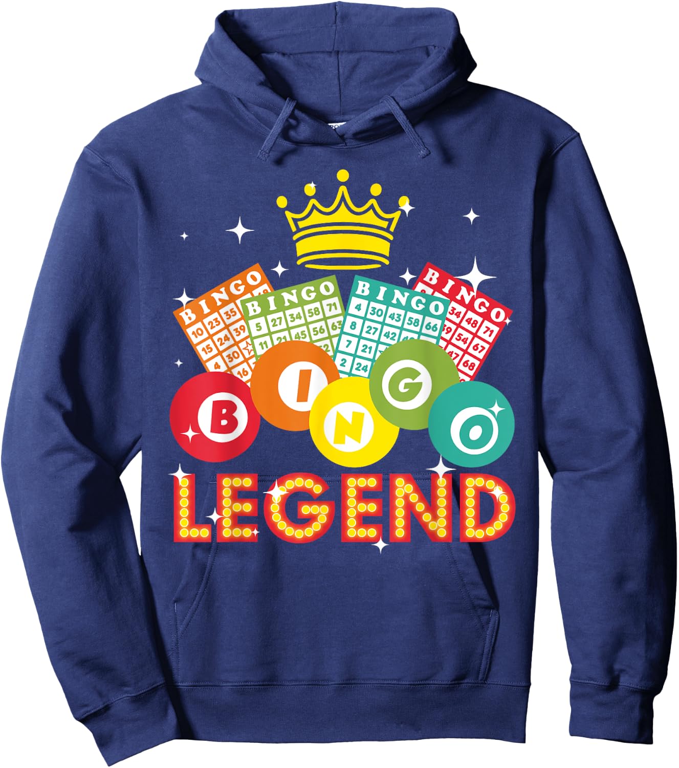 Cute Bingo Designs Women Bingo Lovers Casino Players Hoodie - Hoodie | Navy