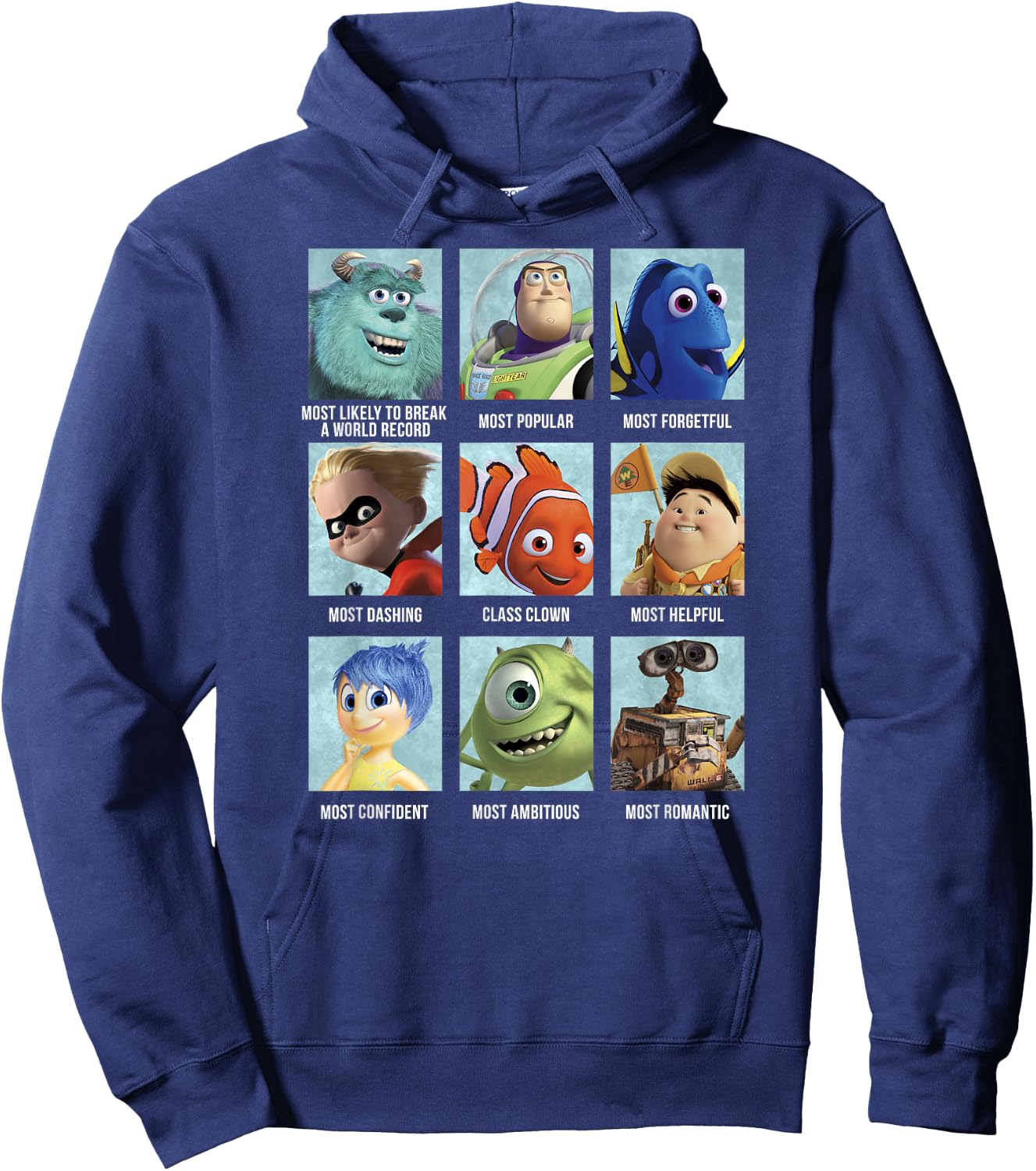 Disney Pixar Collection Character Yearbook Box Ups Hoodie - Hoodie | Navy