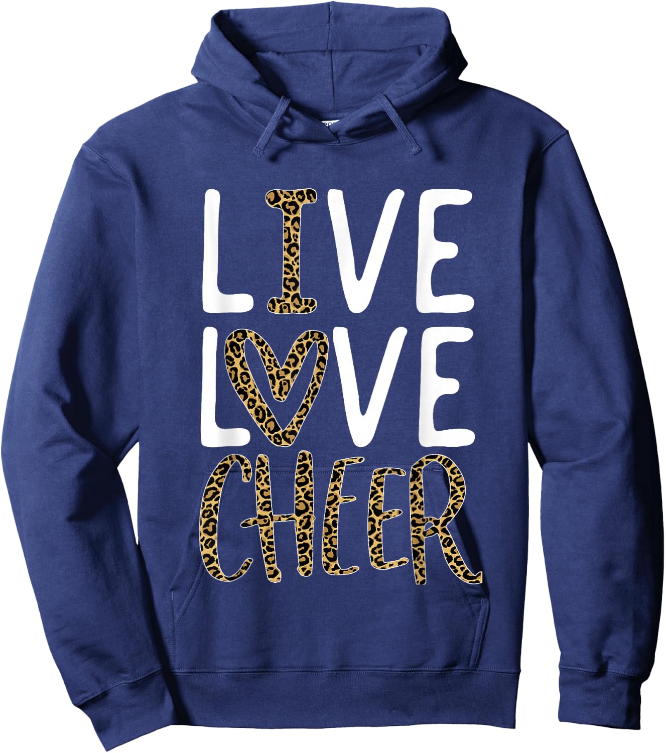 Live Love Cheer Girl Cheerleading Cheerleader Women Cheer Hoodie - Hoodie | Navy