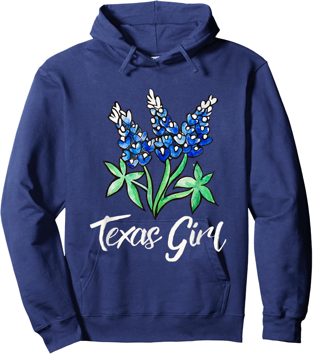 Texas Girl Bluebonnet Shirt Texas Cowgirl Rodeo Pride Hoodie - Hoodie | Navy