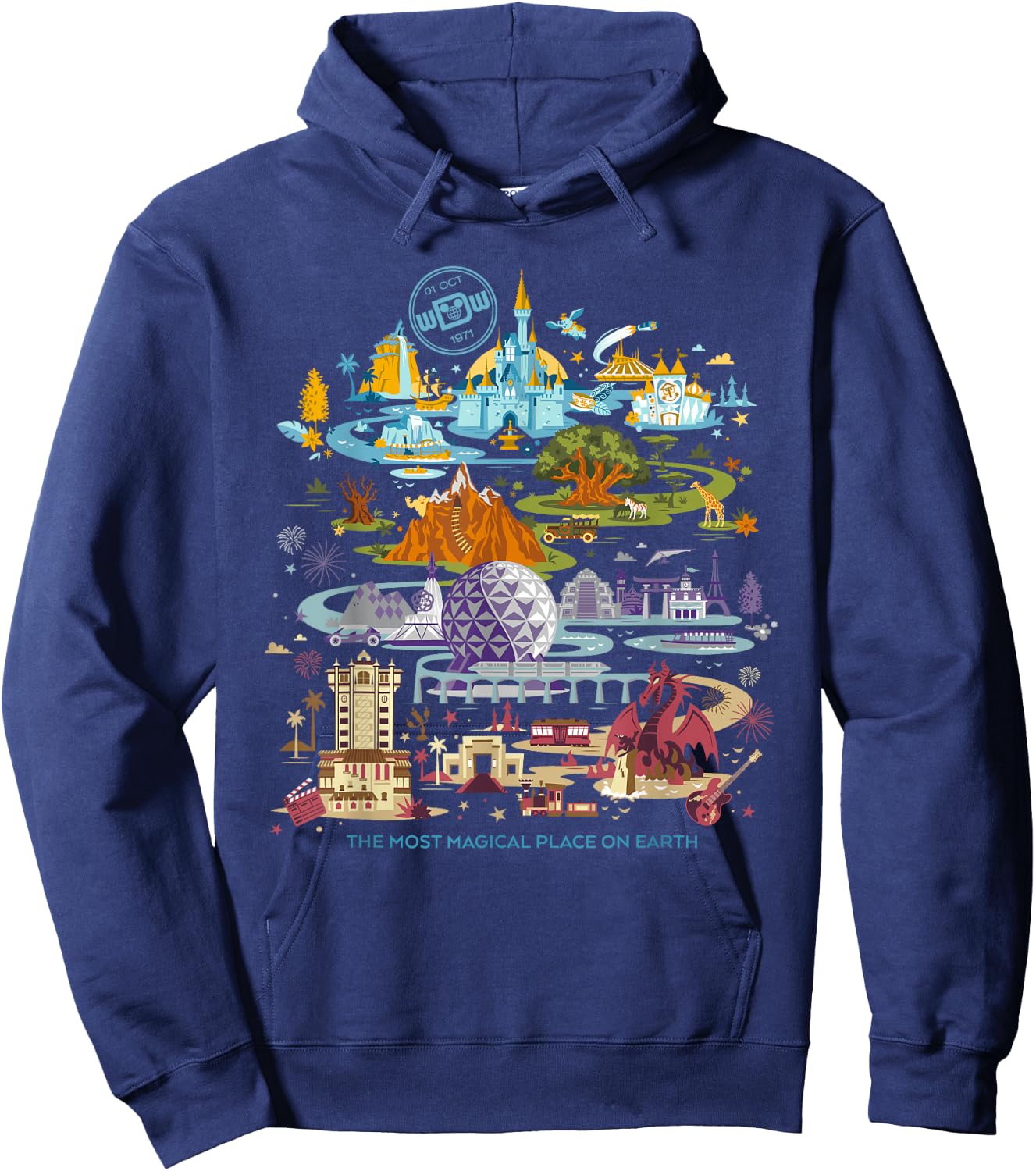 Disney Walt Disney World 50th Anniversary Hoodie - Hoodie | Navy