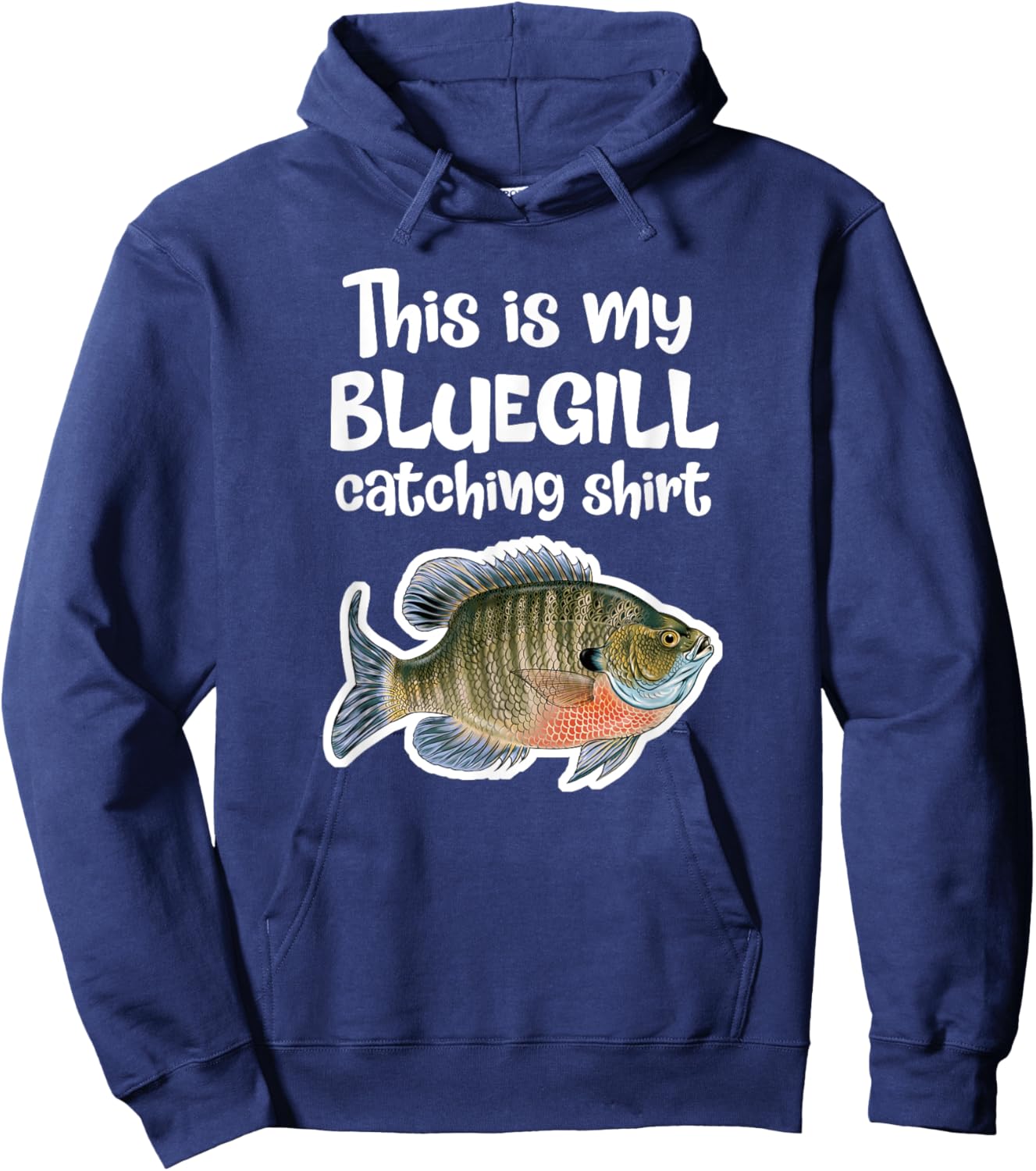 Ultralight Fishing Gift Catch Sunfish Freshwater Bluegill Hoodie - Hoodie | Navy