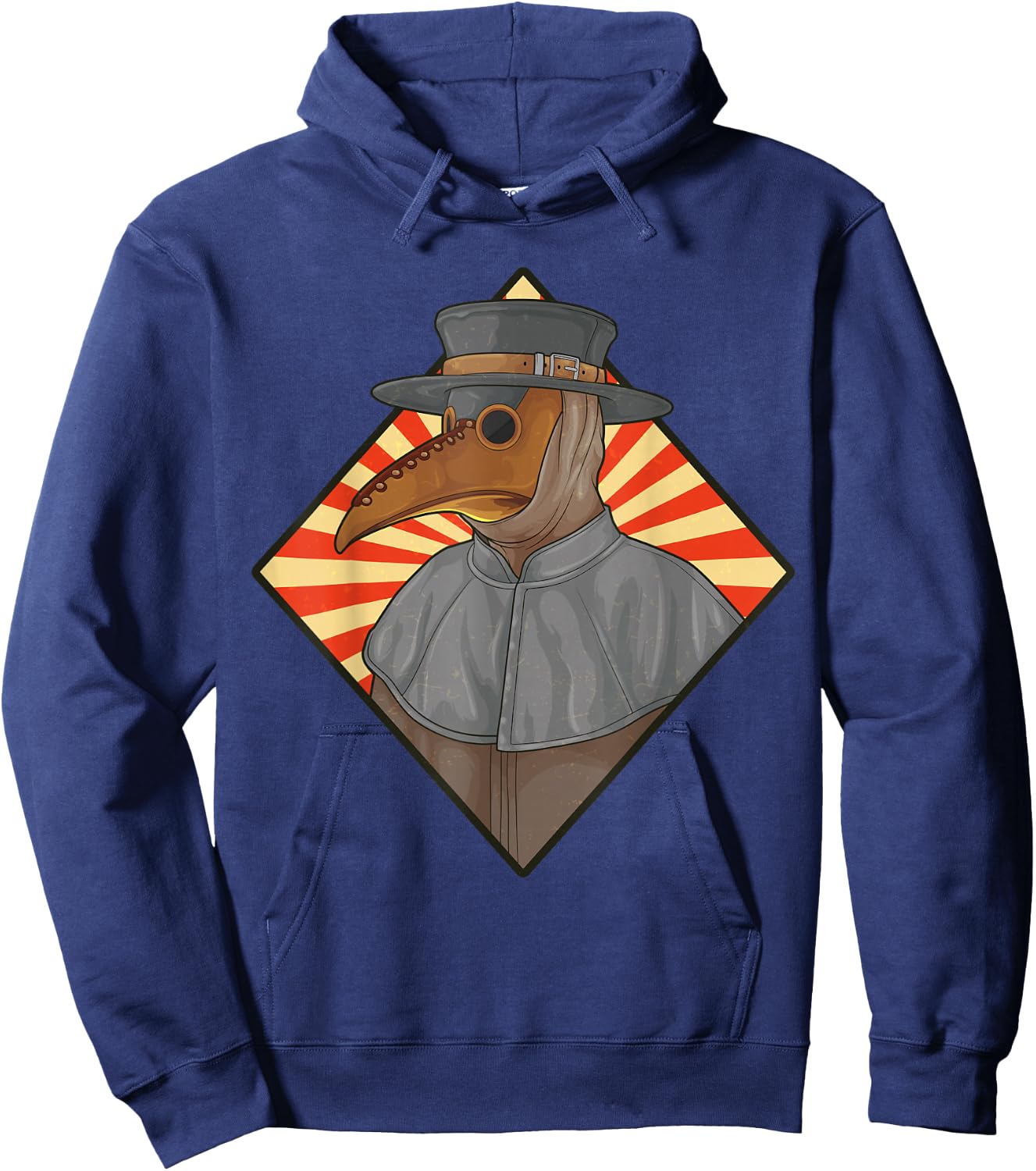 Plague Doctor Steampunk Retro Creepy Medieval Gothic Raven Hoodie - Hoodie | Navy