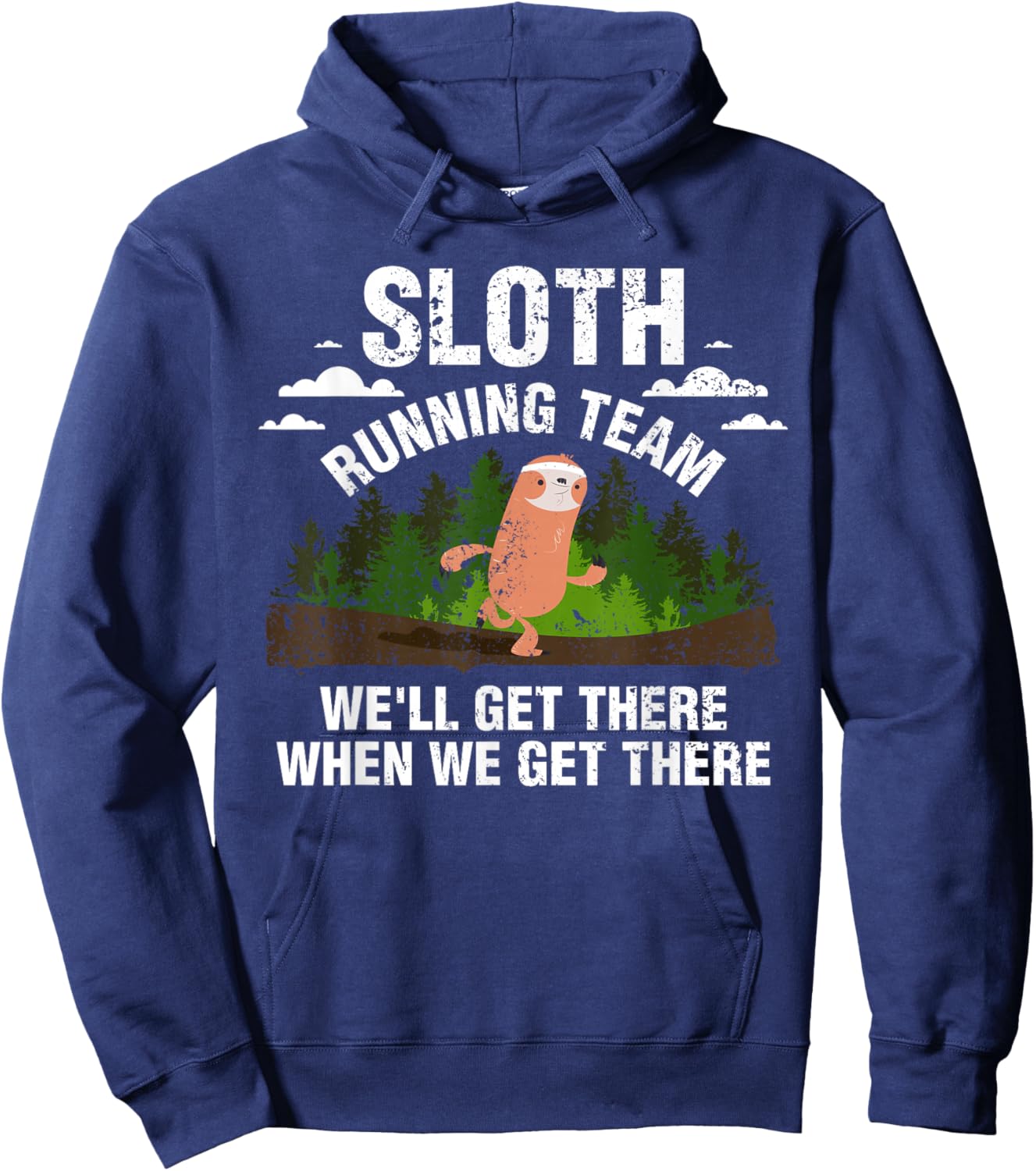 Sloth Running Team Hoodie - Hoodie | Navy