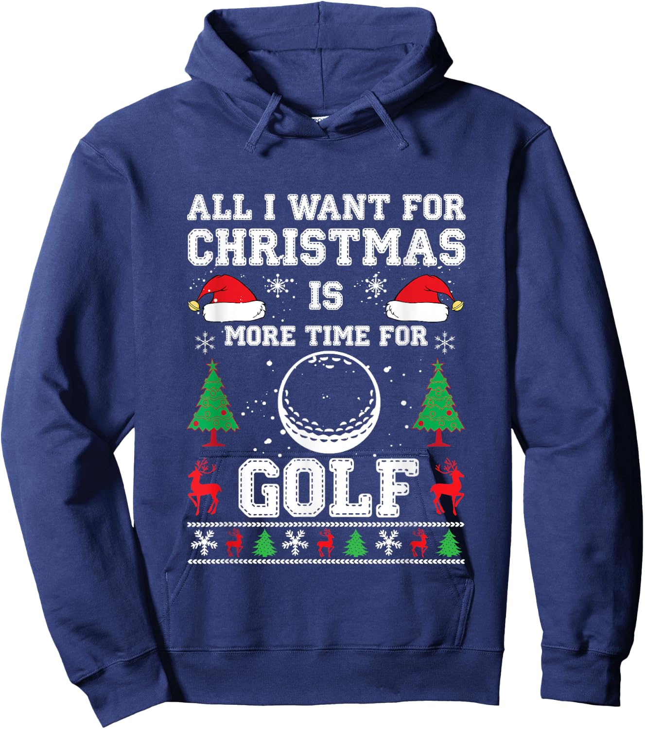 Ugly Christmas Shirts Men's Dry Fit Golf Xmas Holiday Gifts Hoodie - Hoodie | Navy
