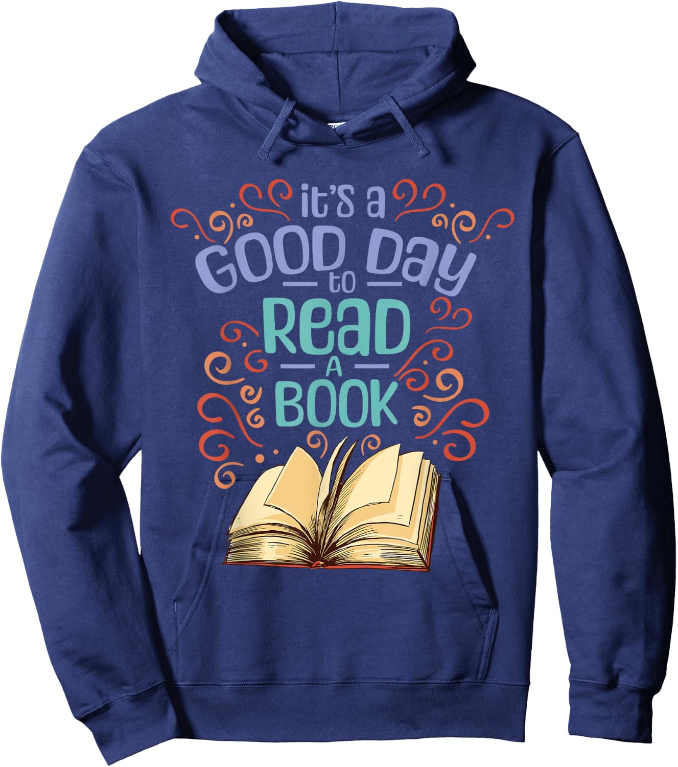 Librarian Reader Books Reading It's A Good Day To Read A Book Adults Black Cotton Polyester Hoodie - Hoodie | Navy
