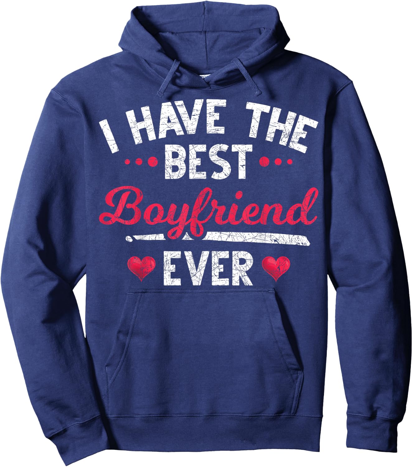 Ich haben den besten Freund aller Zeiten Heart Girlfriend Hoodie - Hoodie | Navy