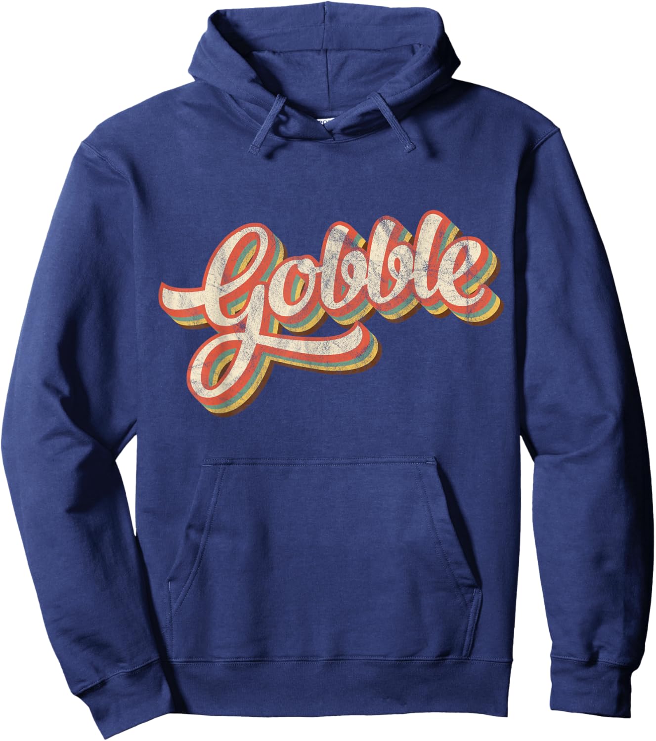 Vintage Thanksgiving Gift Turkey Leg Day Costume Piligrim Hoodie - Hoodie | Navy