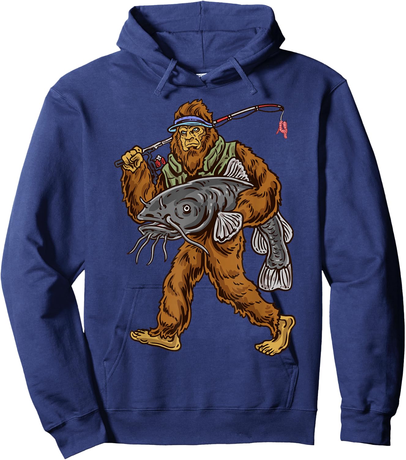 Catfishing Bigfoot Hunting Catfishermen Hoodie - Hoodie | Navy