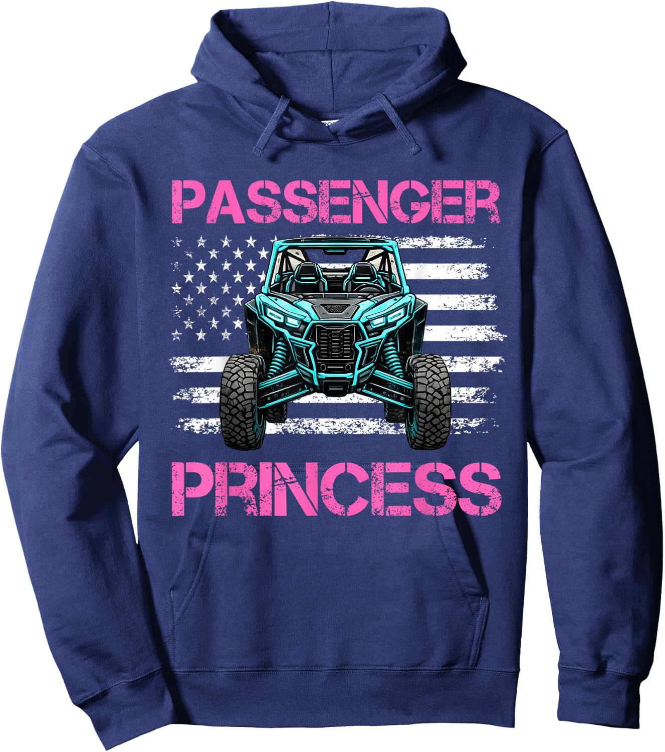 Passenger Princess Cute Side By Side SXS UTV Off Road Hoodie - Hoodie | Navy