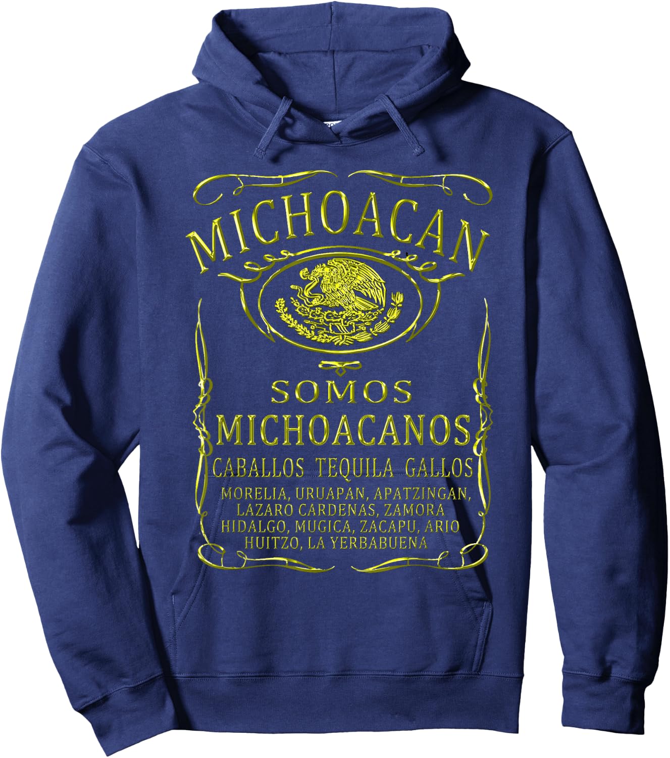 Mexican Michoacan Shirt Hoodie - Hoodie | Navy