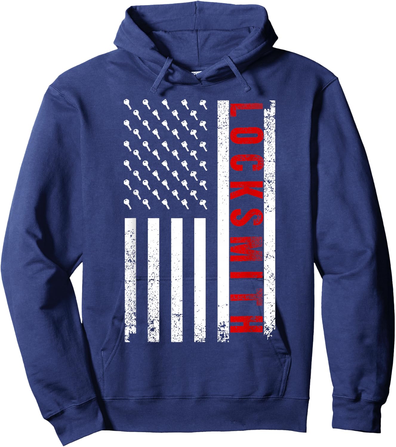 Cool Locksmith Art Women American Flag Lock Picker Hoodie - Hoodie | Navy