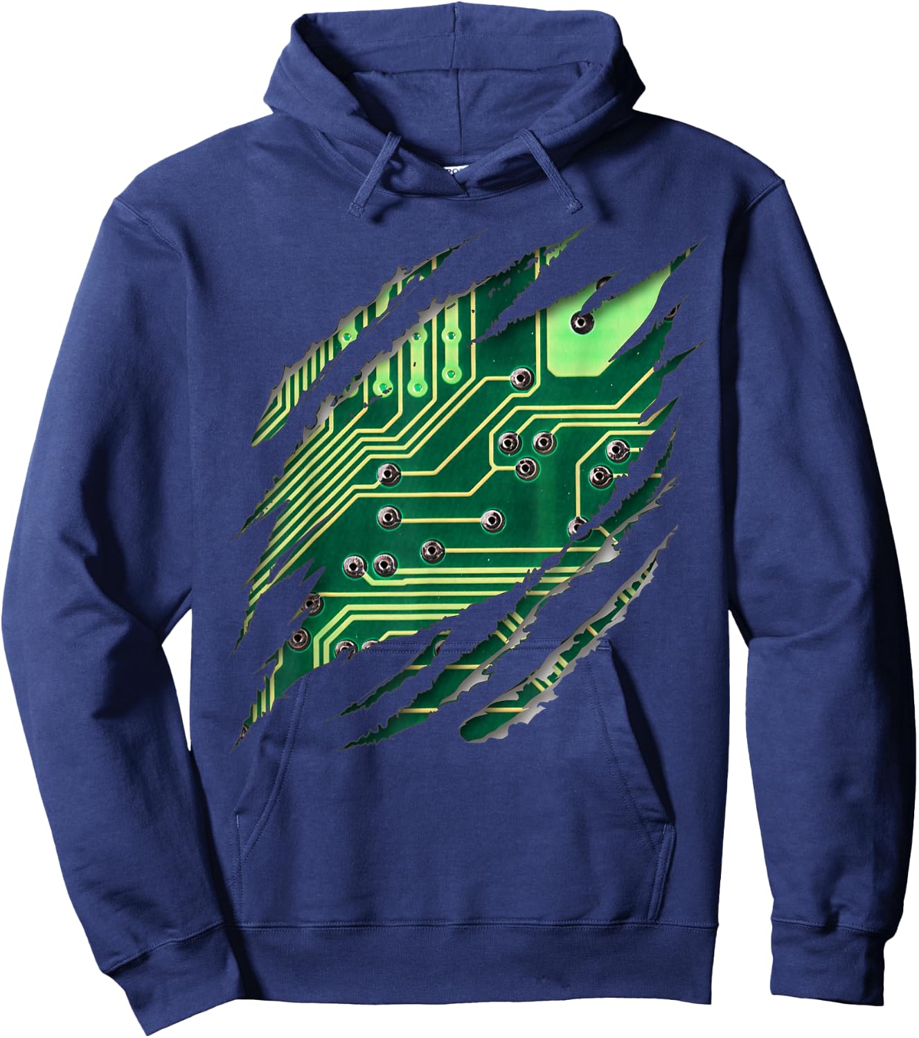 Computer Engineer Circuit Board Gift Hoodie - Hoodie | Navy
