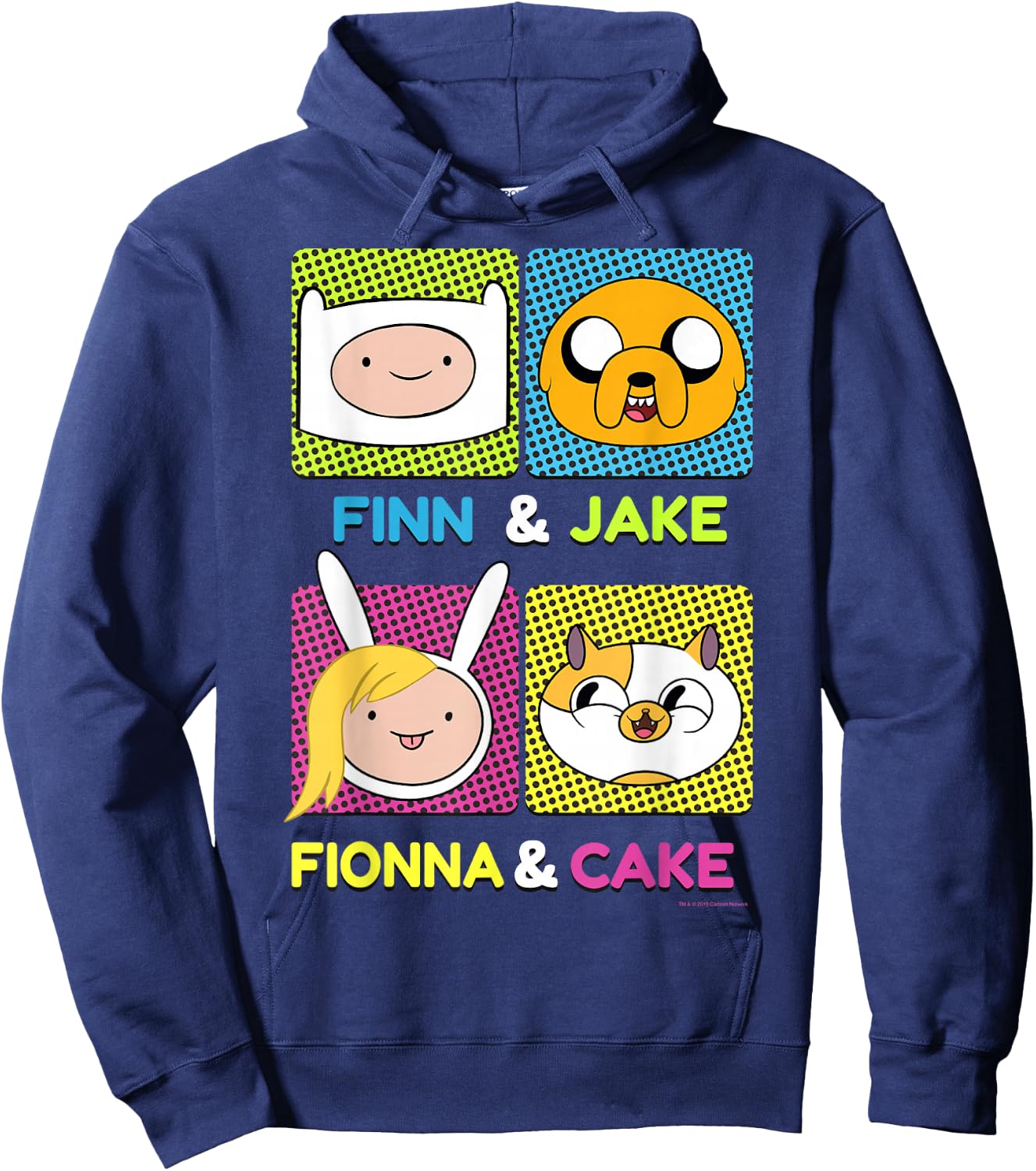 CN Adventure Time Finn & Jake Fionna & Cake Box Up Hoodie - Hoodie | Navy