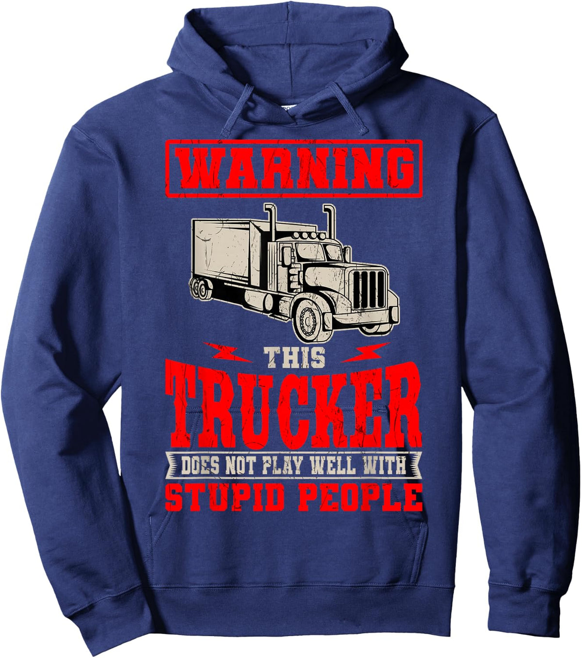 Truck Driver Trucker Teamster LGV Truckie Vehicle Driving Hoodie - Hoodie | Navy