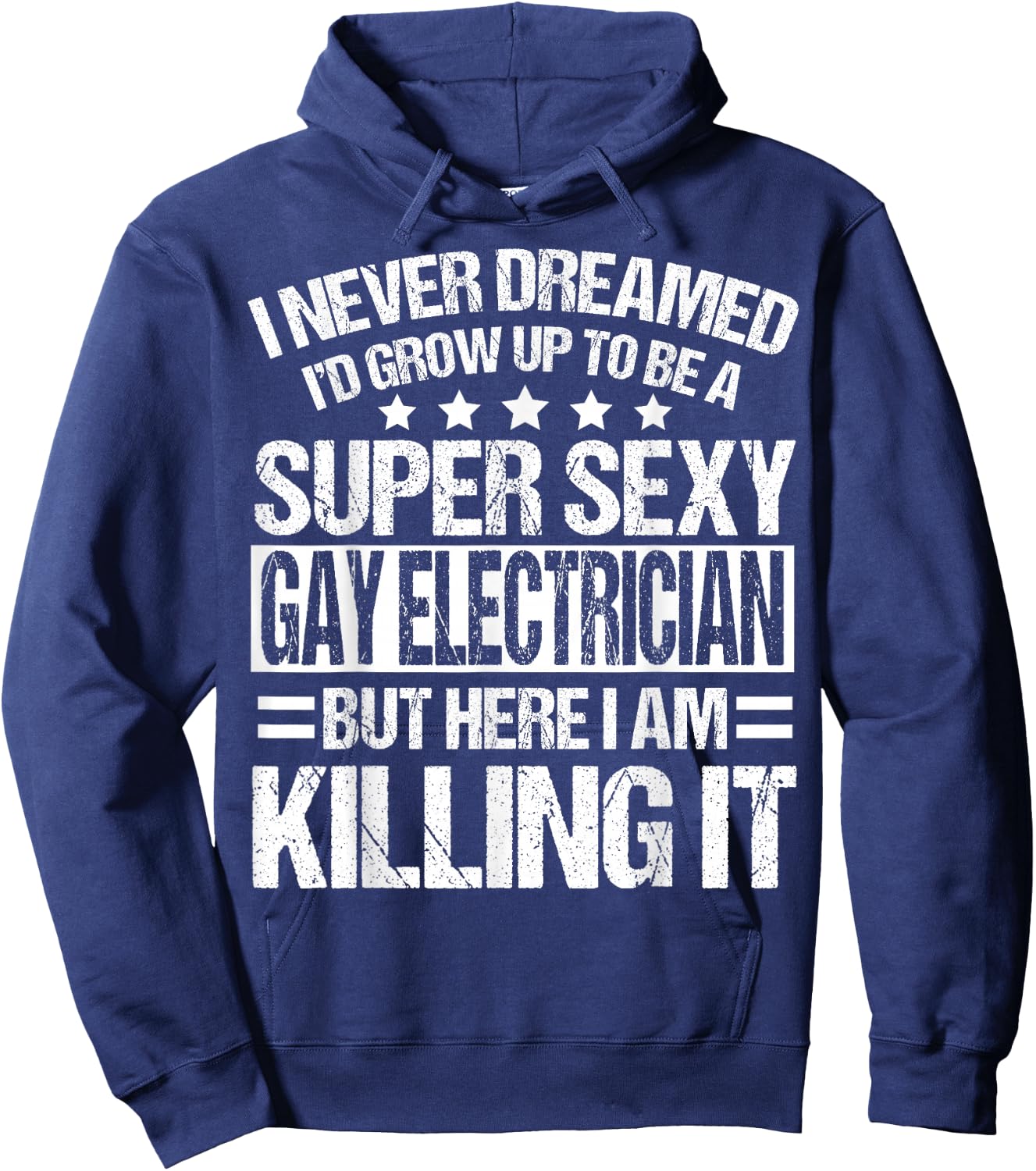 Gay Electrician Apparel - Top Cute Electricians Design Hoodie - Hoodie | Navy