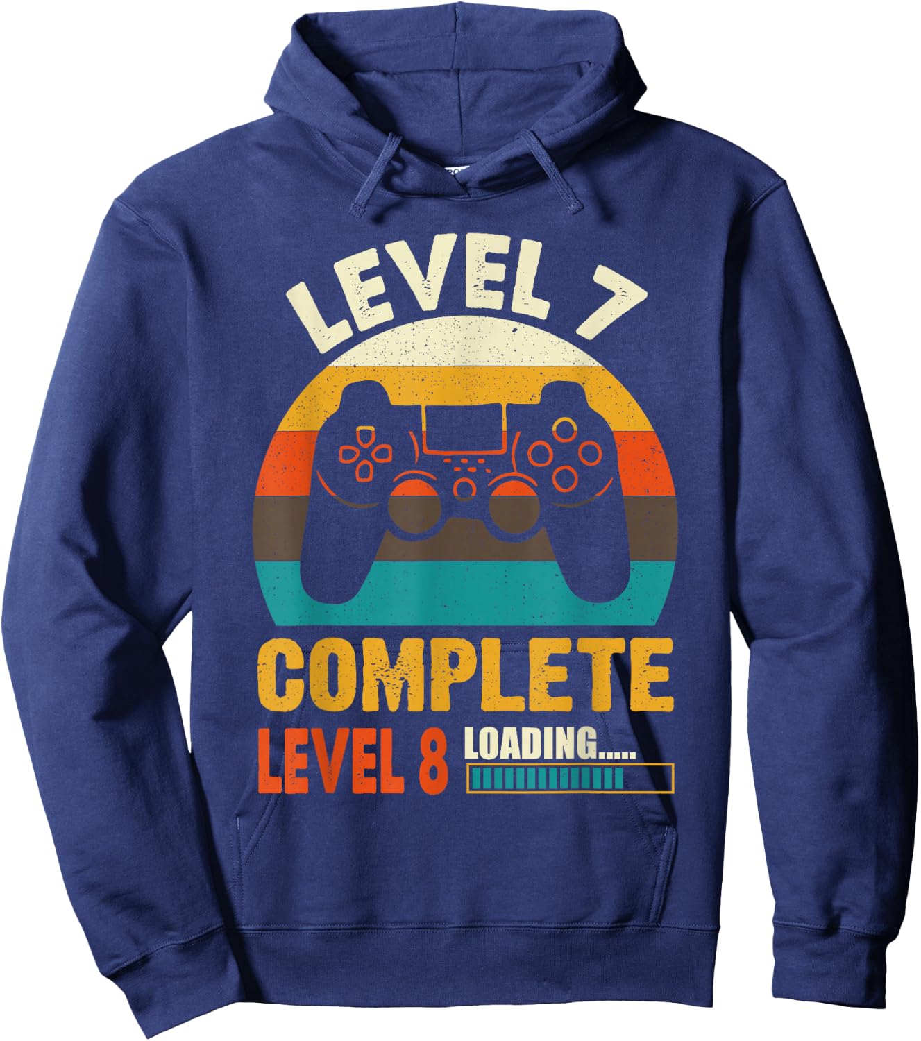 Level 7 Complete Vintage 7th Wedding Anniversary Hoodie - Hoodie | Navy