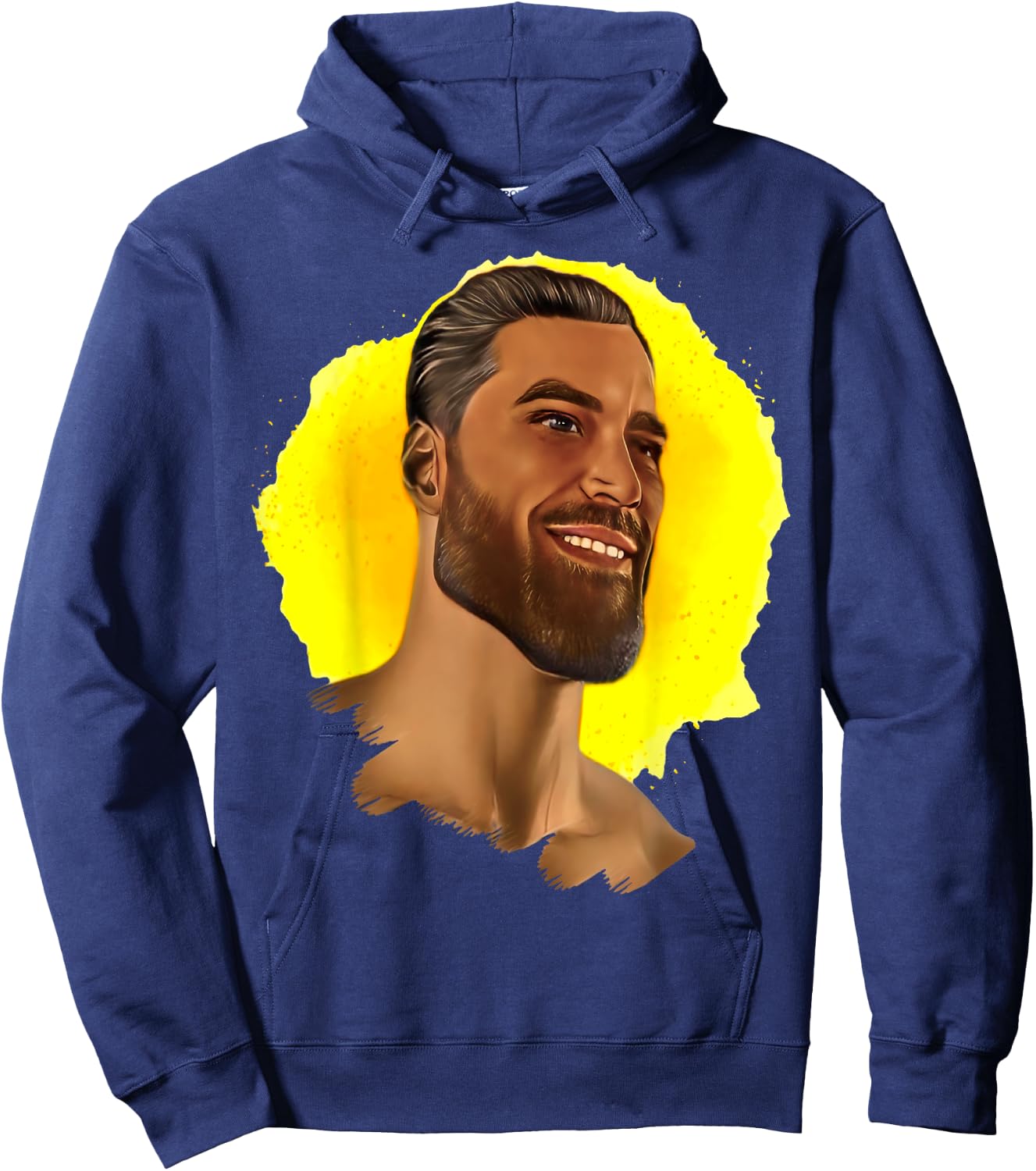Funny Gigachad Meme Giga Chad Alpha Male Sigma Male Memes Hoodie - Hoodie | Navy
