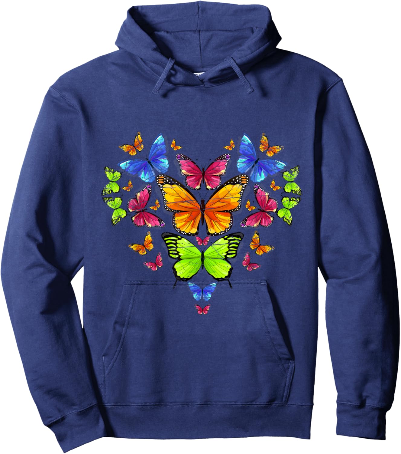 Heart Butterfly Hoodie - Hoodie | Navy