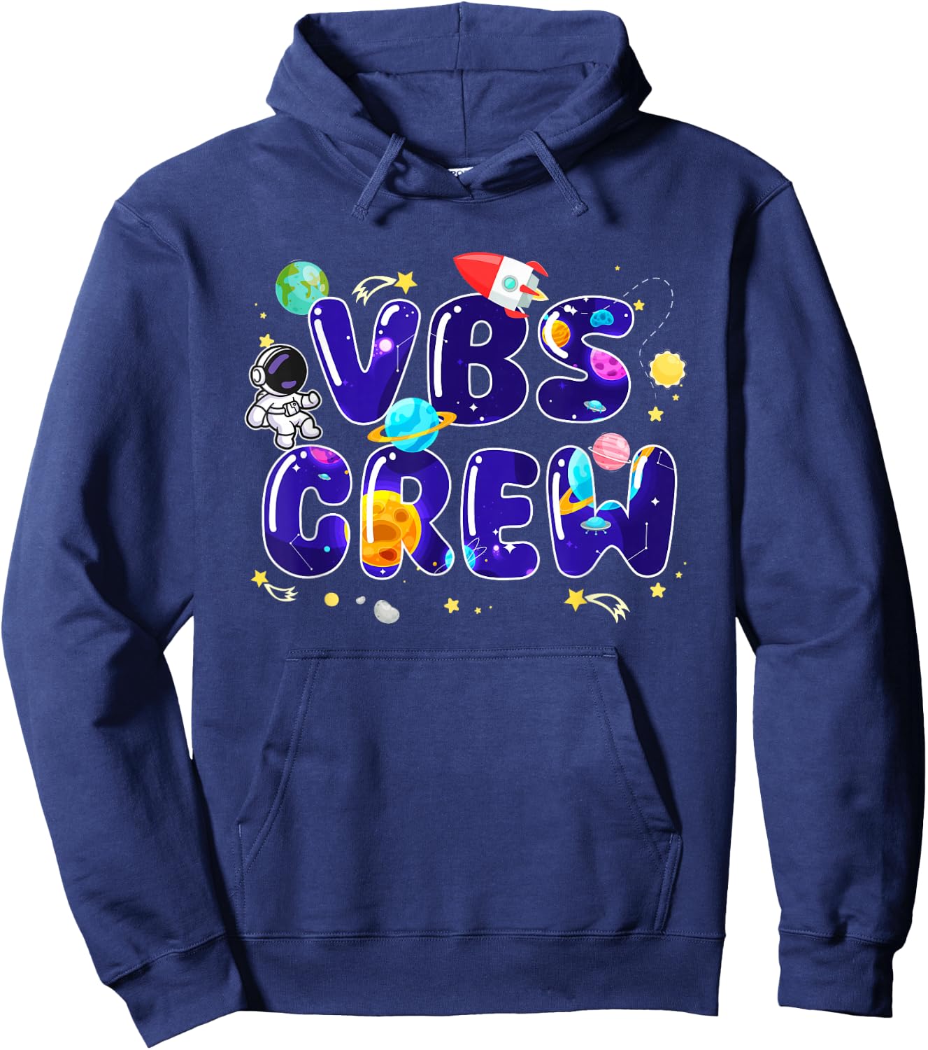 VBS Crew 2026 Space Astronaut Vacation Bible School Hoodie - Hoodie | Navy