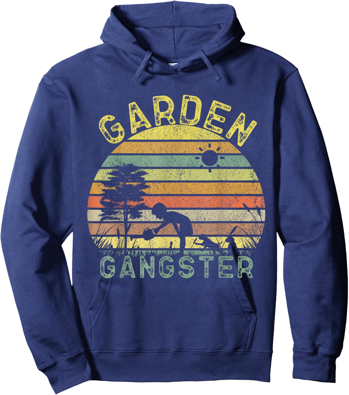 Garden Gangster Funny Gardening Shirt for Gardeners Hoodie - Hoodie | Navy