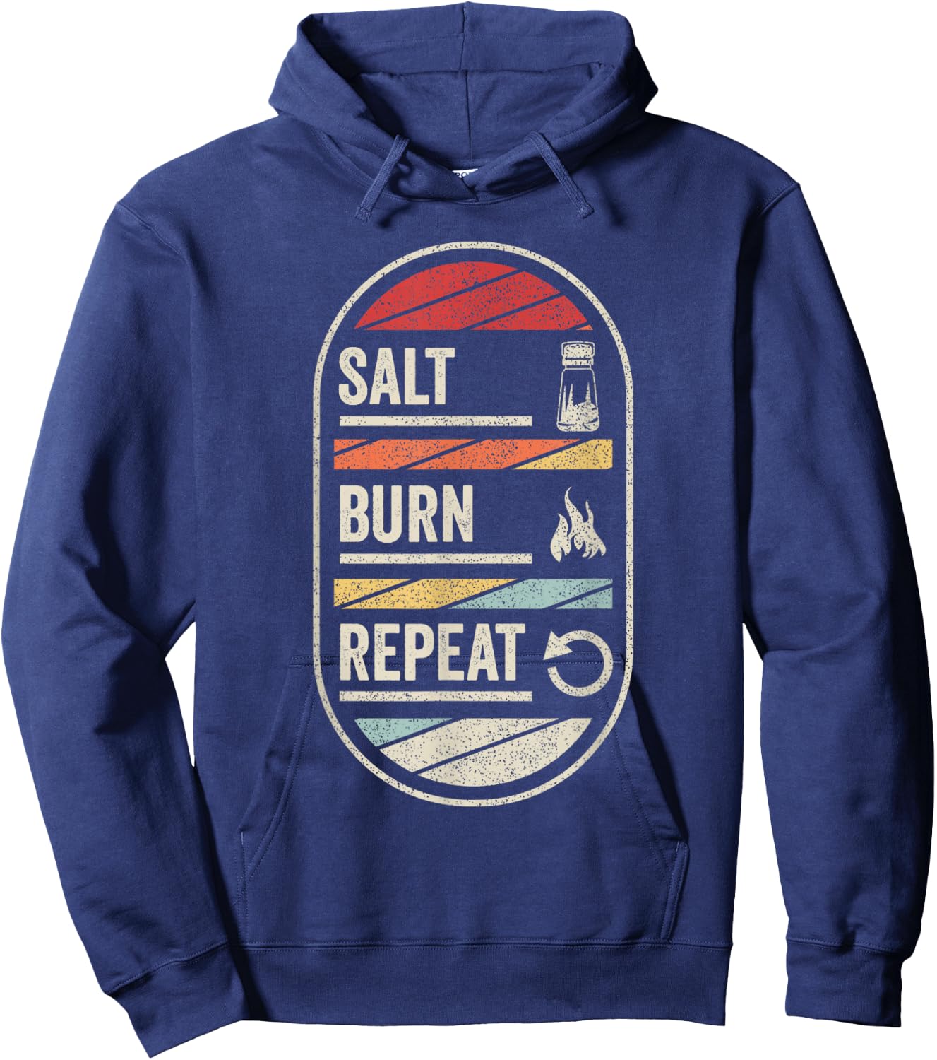 Retro Supernatural Quotes Salt, Burn, Repeat! Quotes Fiction Hoodie - Hoodie | Navy