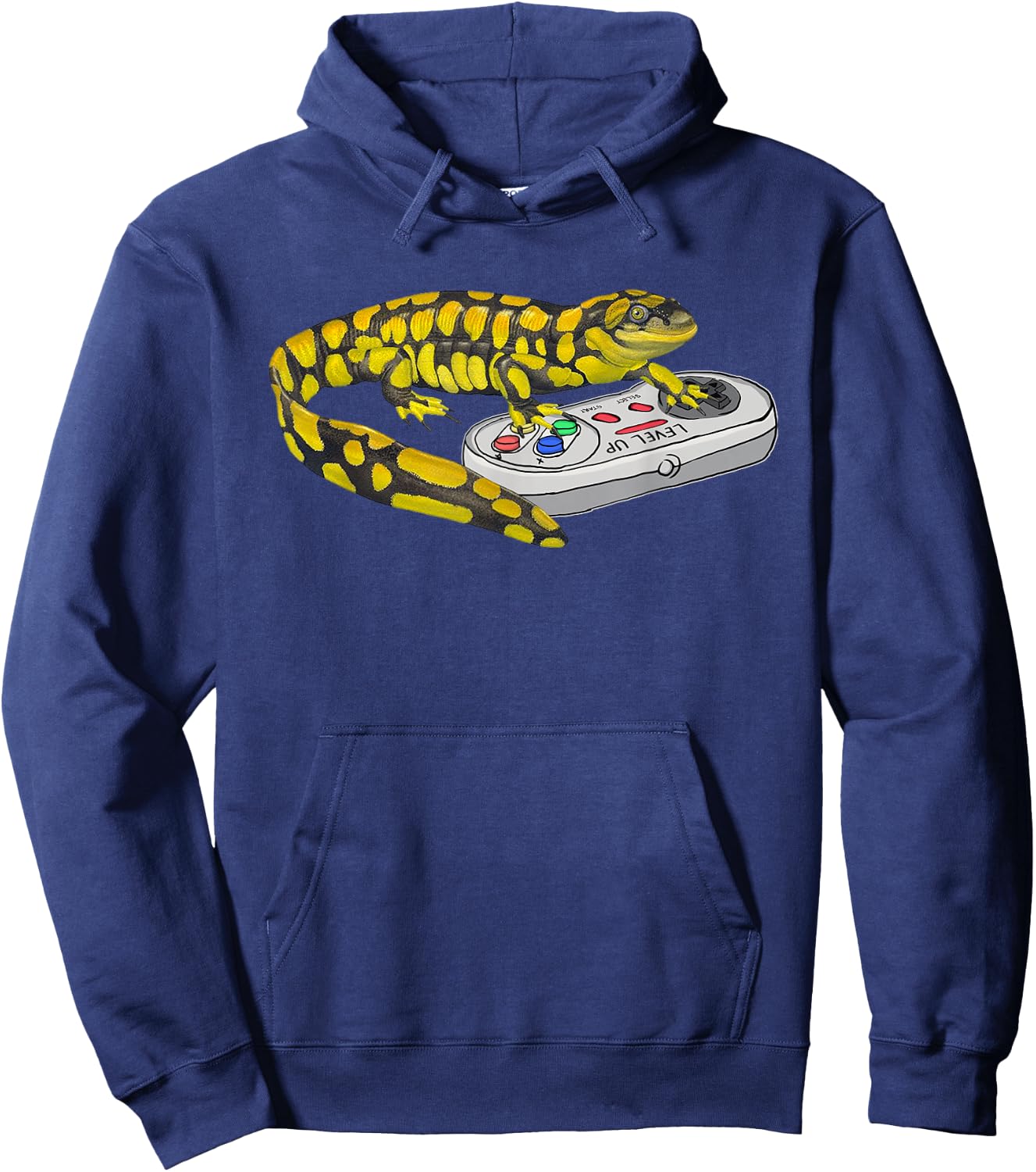 Tiger salamander Playing Video Game Salamanders Gamers Hoodie - Hoodie | Navy