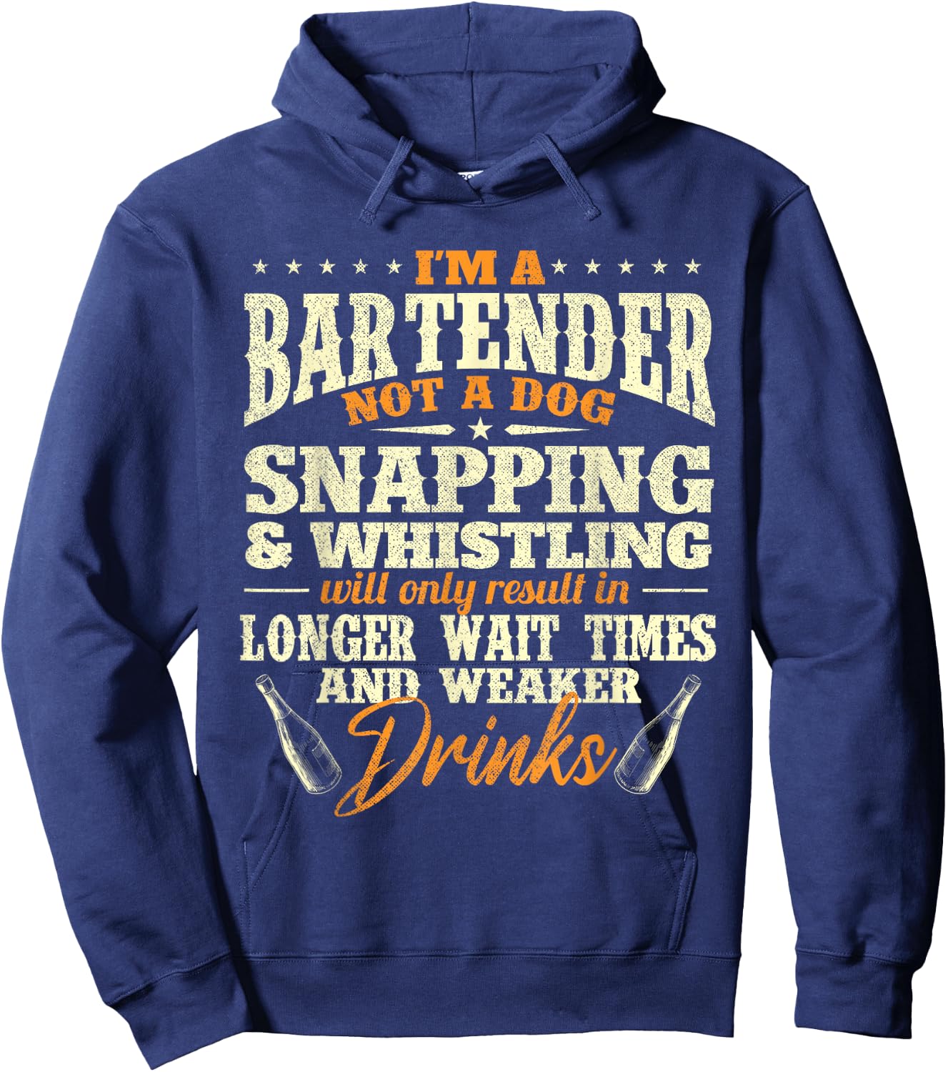 I'm A Bartender Not A Dog - Tapster Bartending Bar Pub Owner Men Women Hoodie - Hoodie | Navy