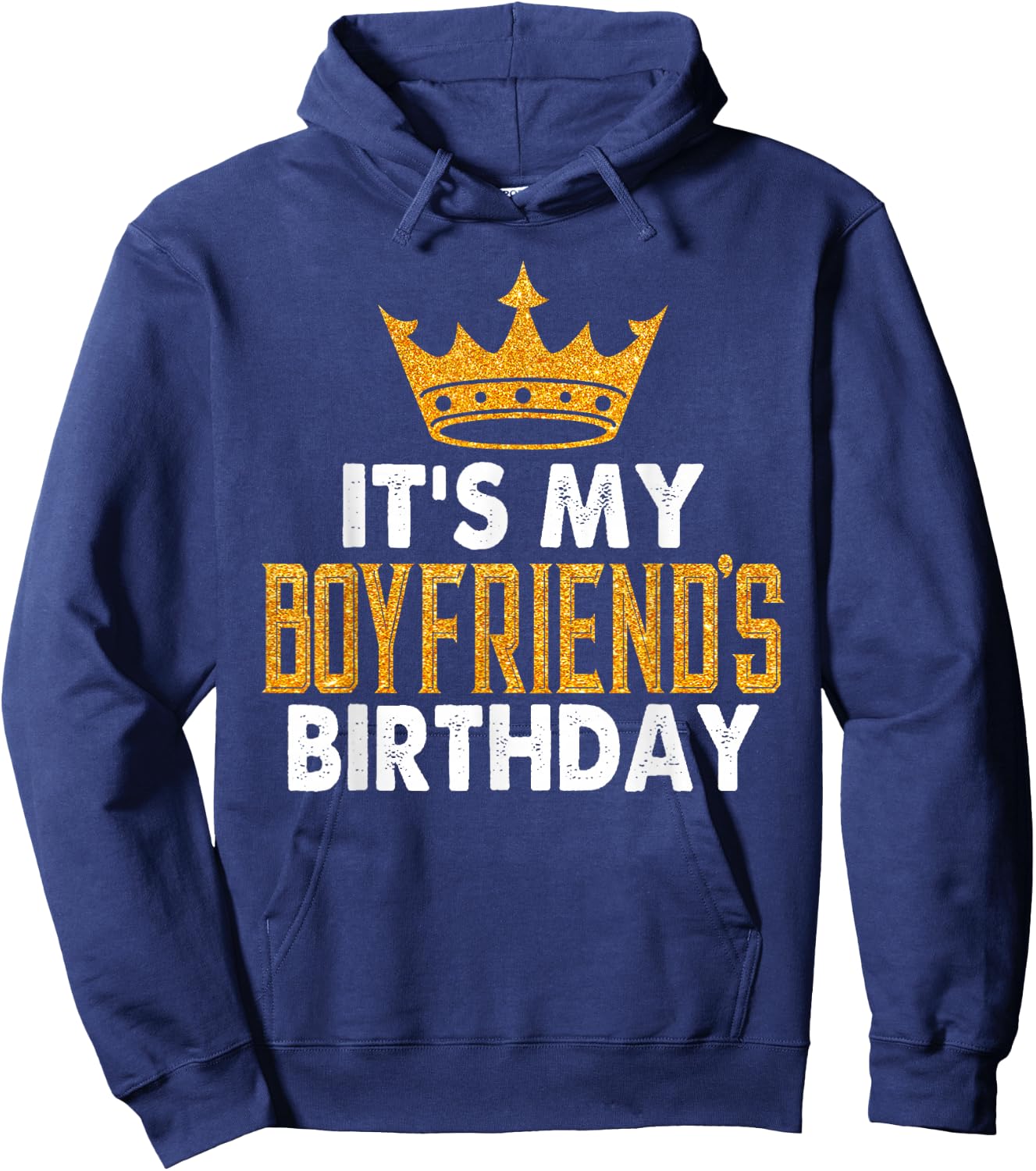 It's My Boyfriend's Birthday Party Couple Hoodie - Hoodie | Navy